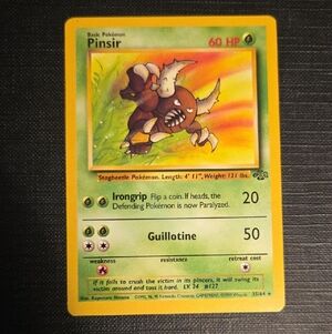 Pokemon Jungle Set 1999 Pinsir Rare Trading Card (25/64)